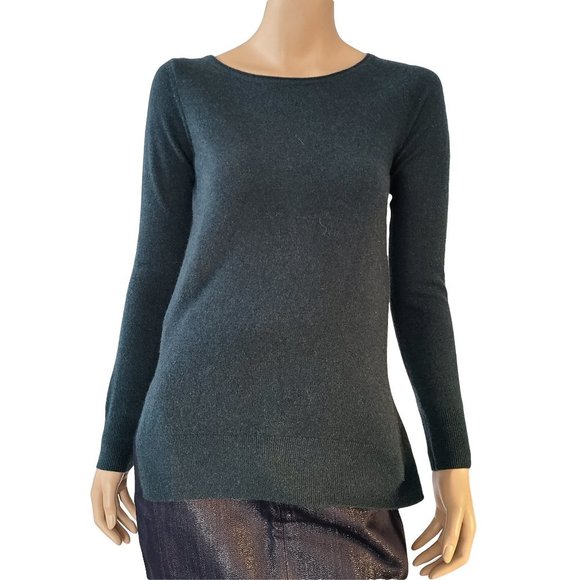 CLUB MONACO NWOT Teal Green Cashmere Sweater XS - Picture 1 of 5